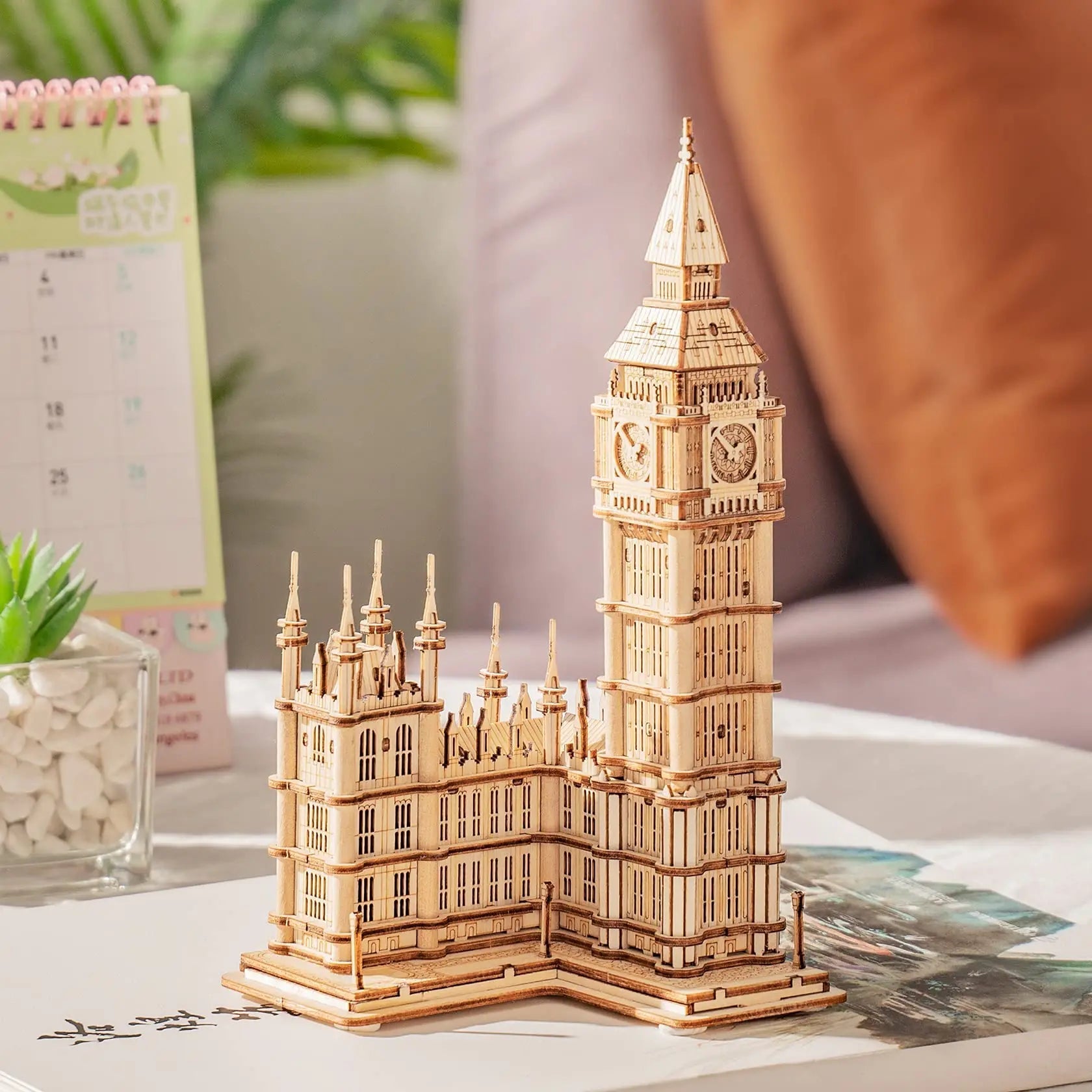 Big Ben – 3D wooden puzzle kit, HiNooki (image 1)