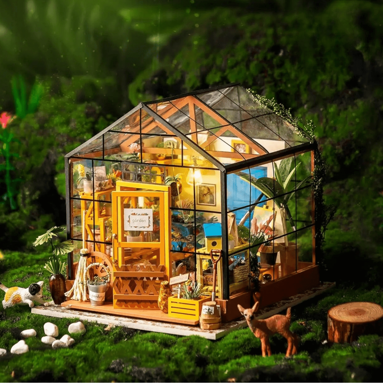 Cathy's Flower House – DIY miniature house kit, HiNooki (image 1)