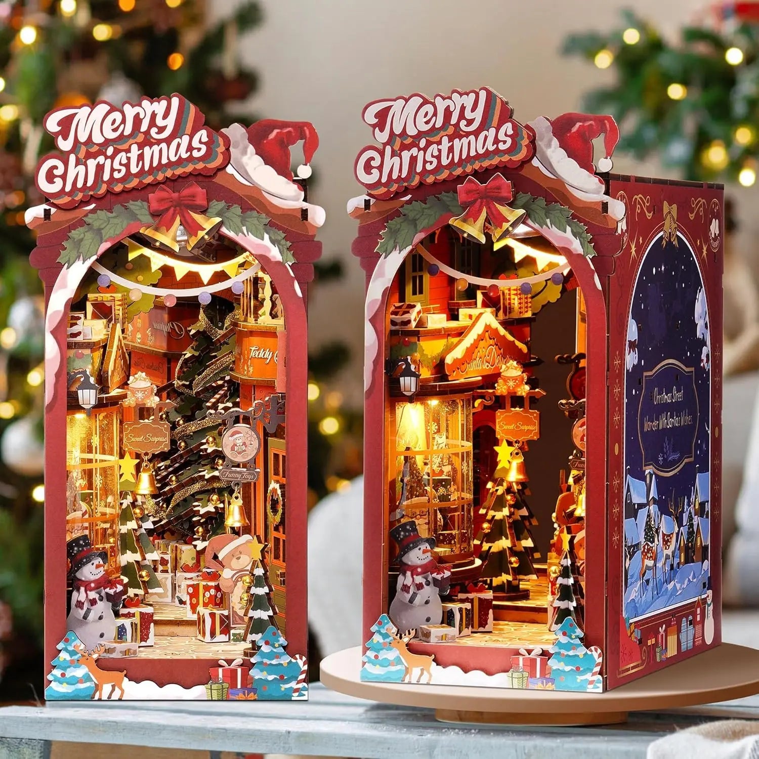 Christmas Village Street – DIY book nook kit, HiNooki (image 1)
