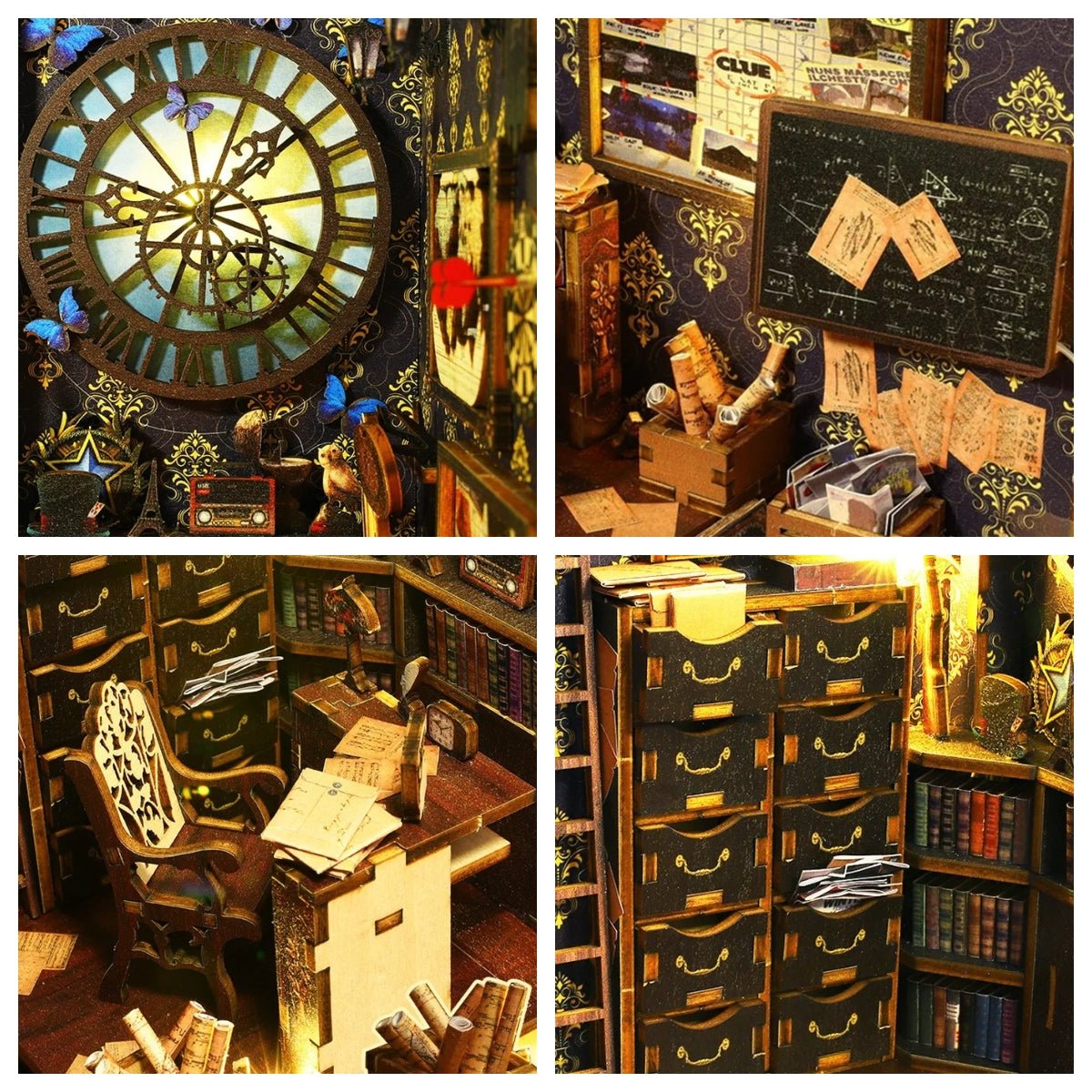 Detective Agency – DIY book nook kit, HiNooki (image 2)