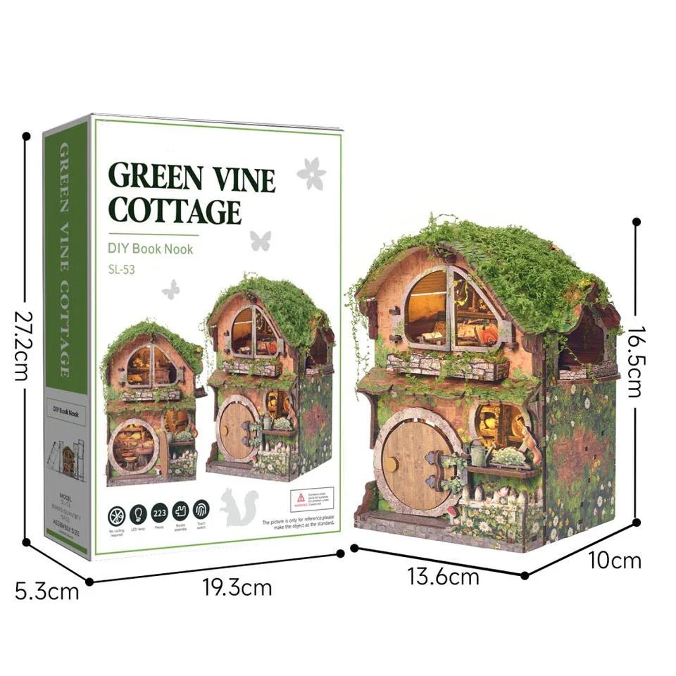 Green Vine Cottage – DIY book nook kit, HiNooki (image 7)