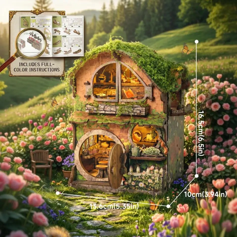 Green Vine Cottage – DIY book nook kit, HiNooki (image 6)