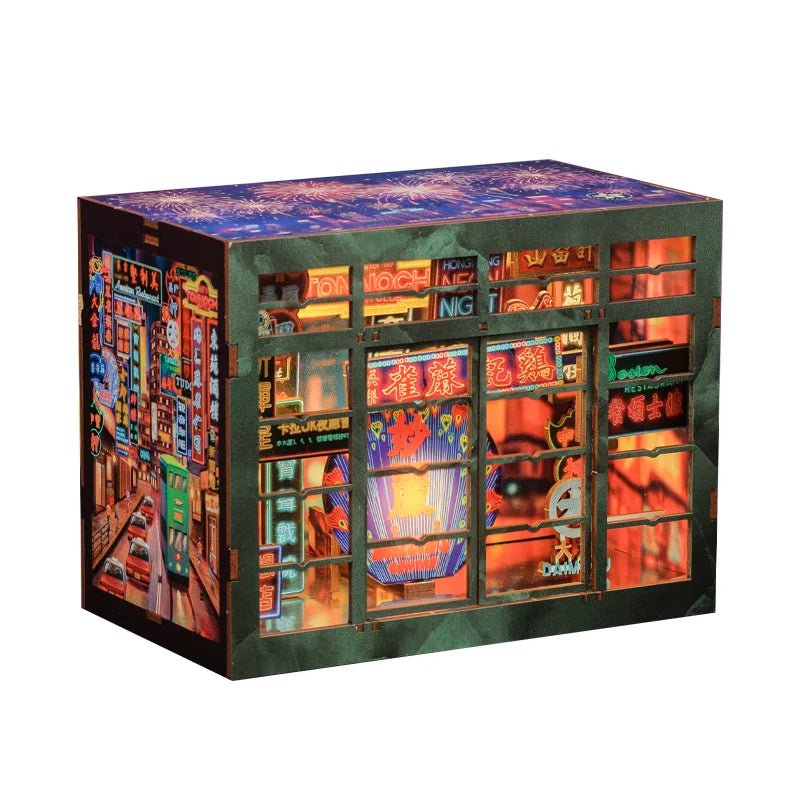 Hong Kong Neon Night – DIY book nook kit, HiNooki (image 7)