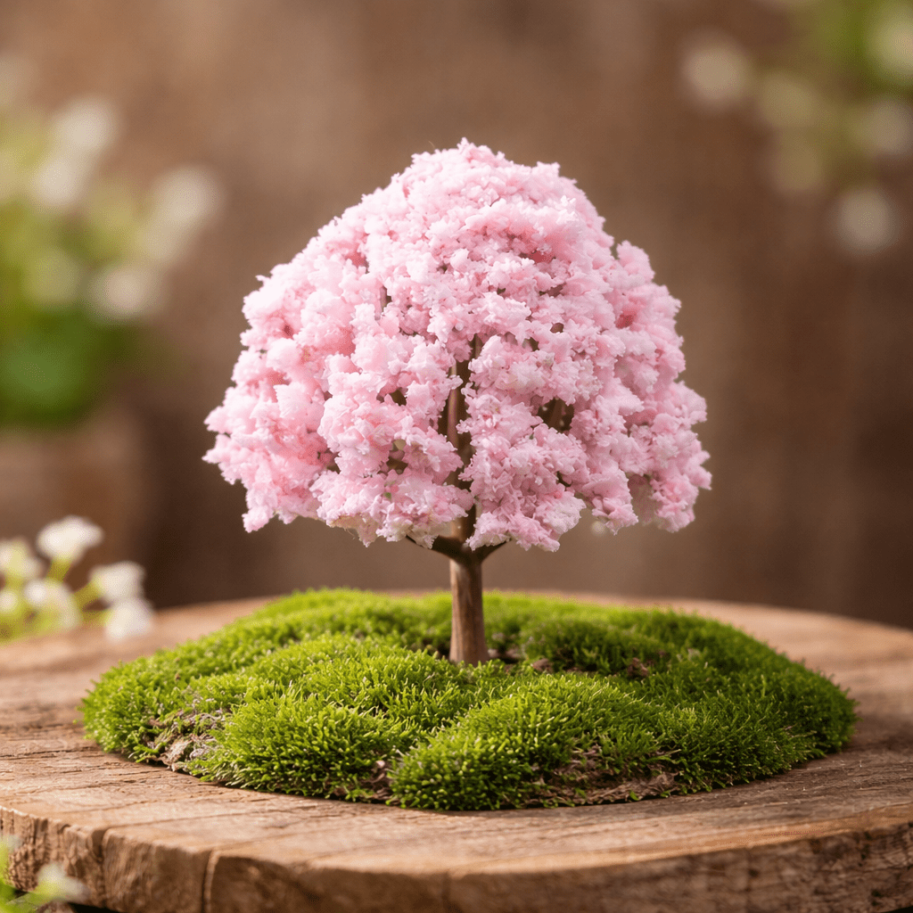 Mini Seasonal Tree - Spring Blossom Tree – miniature dollhouse accessory, HiNooki (image 1)