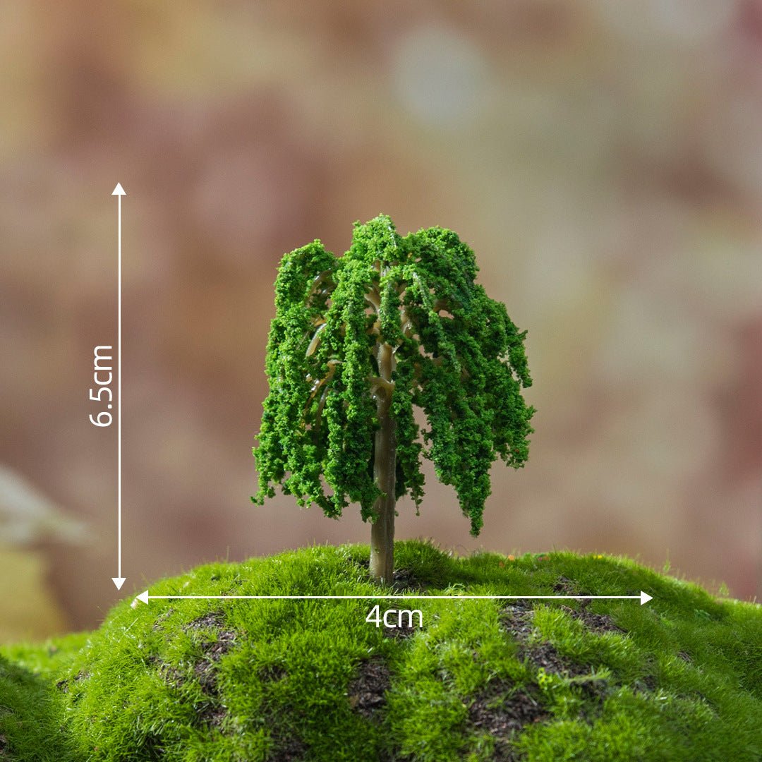 Mini Seasonal Tree - Summer Willow Tree – miniature dollhouse accessory, HiNooki (image 2)
