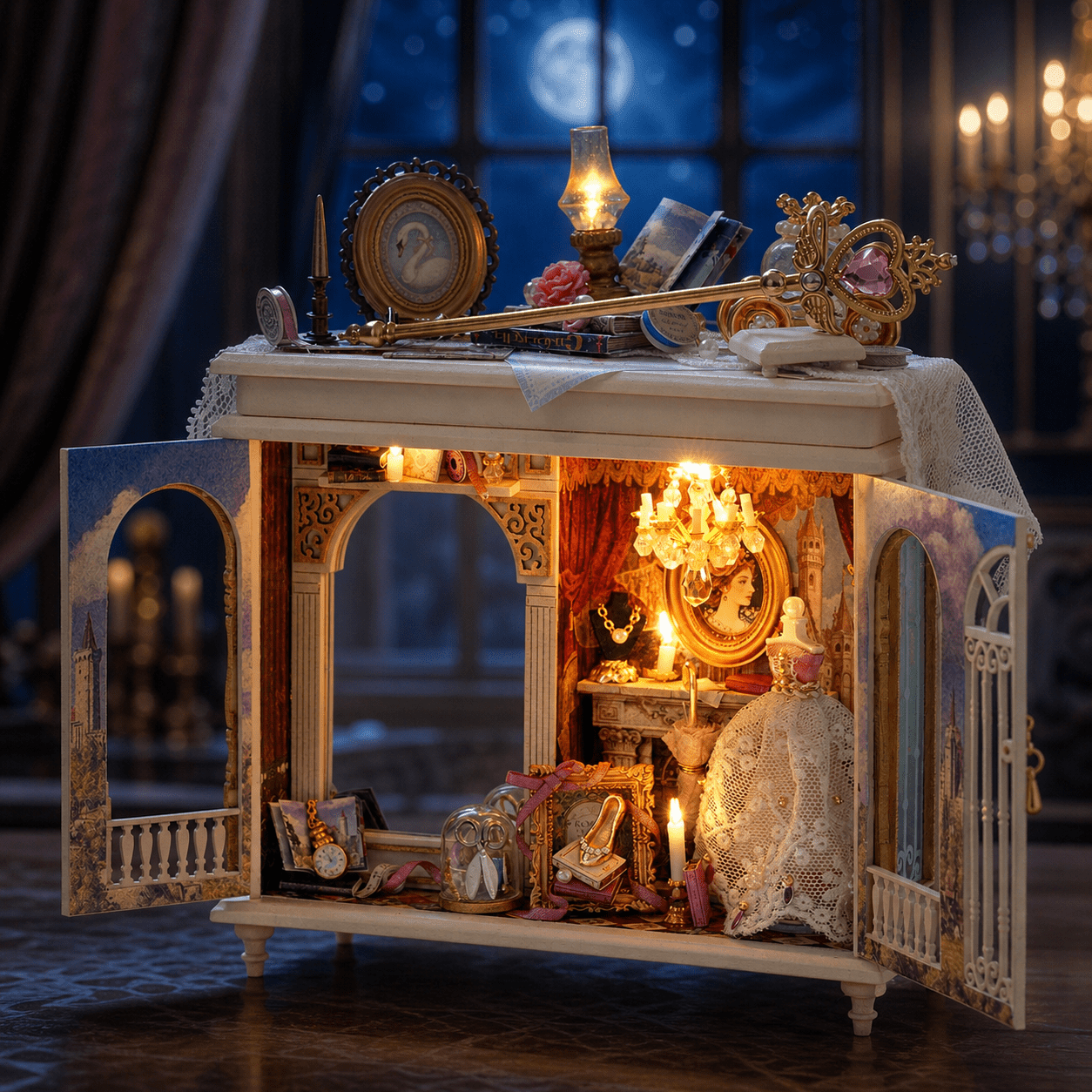 HiNooki - Moonlit Dreamy Mirror3D Wooden Puzzles