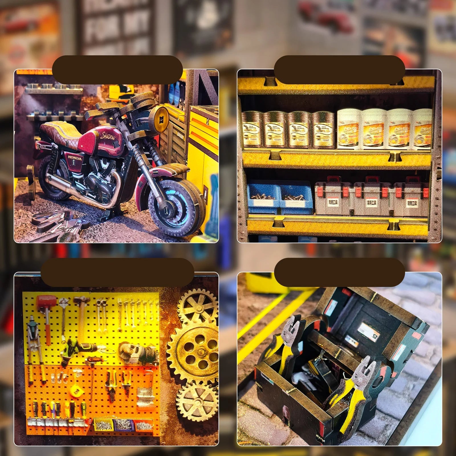 HiNooki - Motorcycle Repair ShopDIY Miniature House