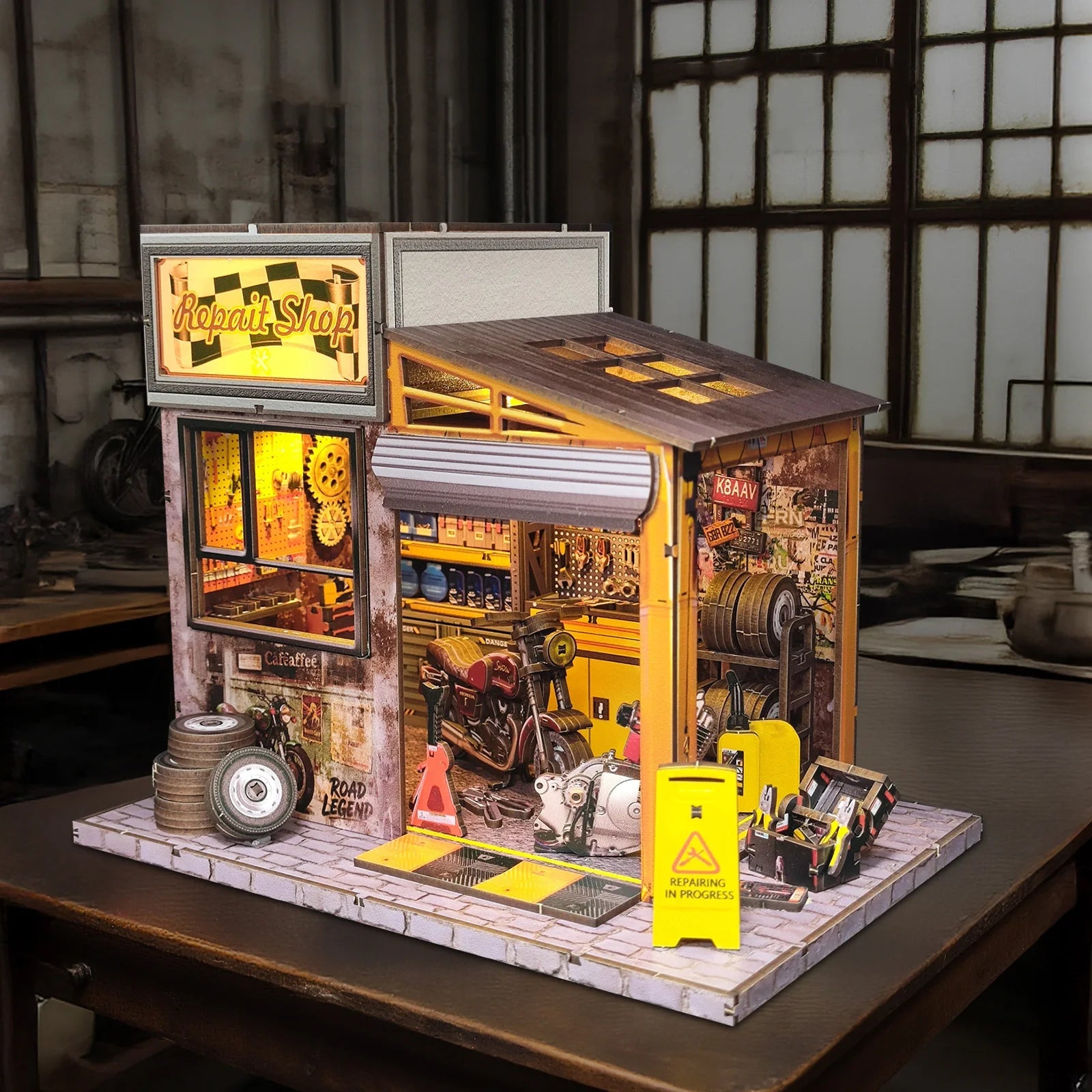 HiNooki - Motorcycle Repair ShopDIY Miniature House