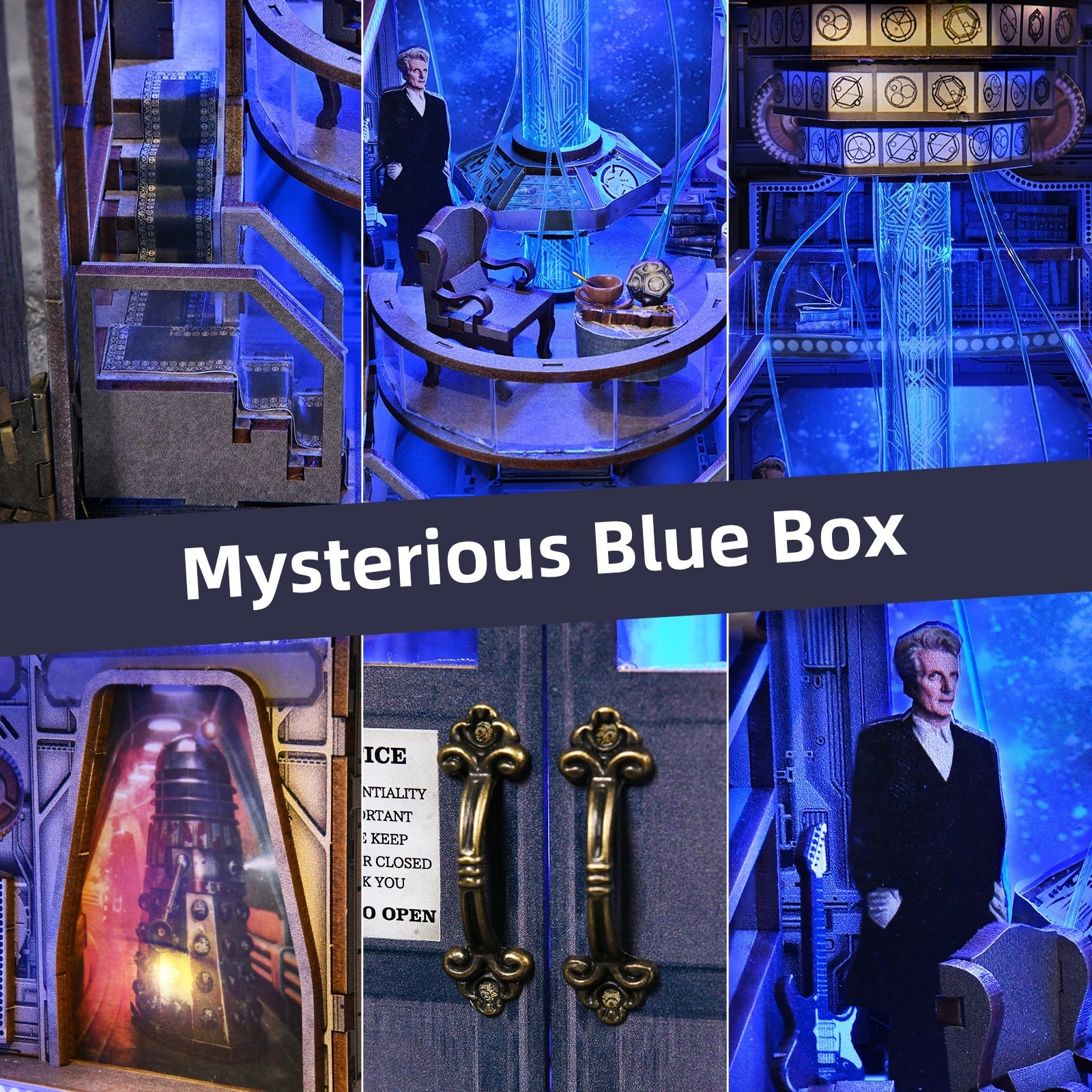 Mysterious Blue Box – DIY book nook kit, HiNooki (image 2)