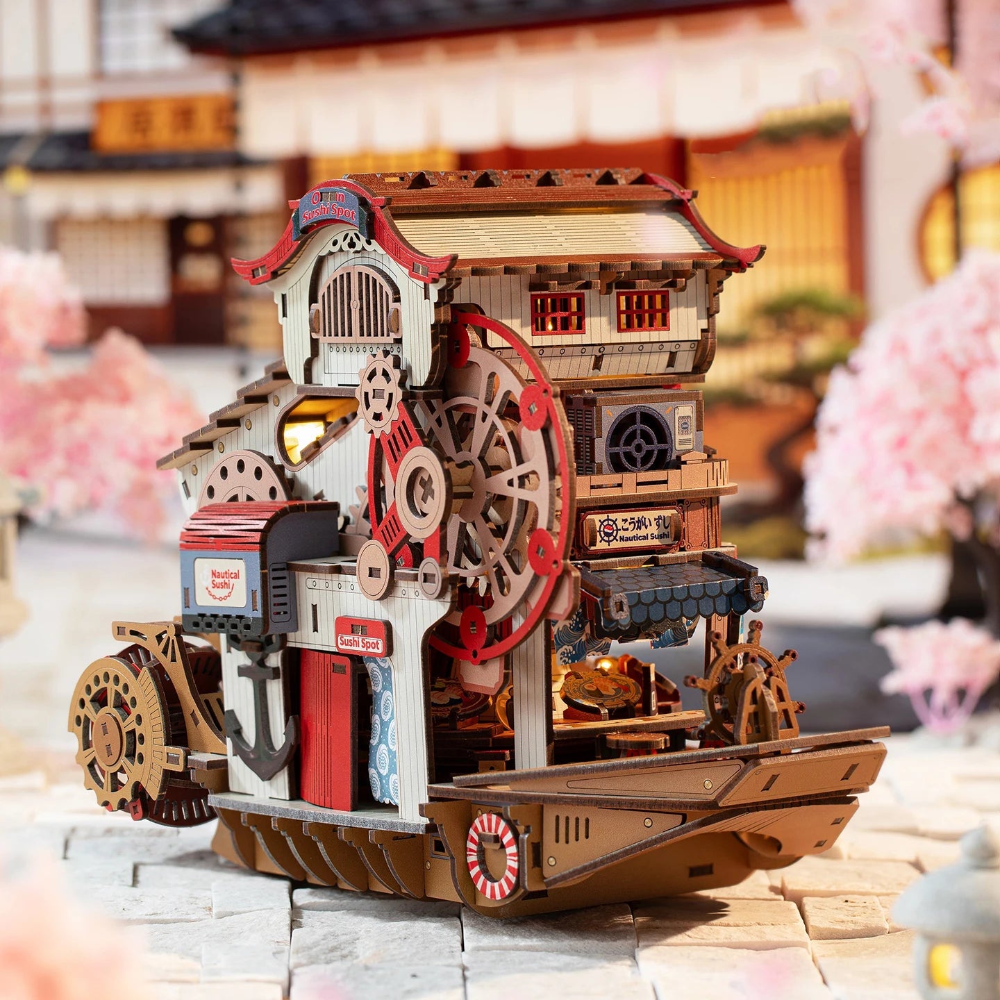 Nautical Sushi – 3D wooden puzzle kit, HiNooki (image 4)