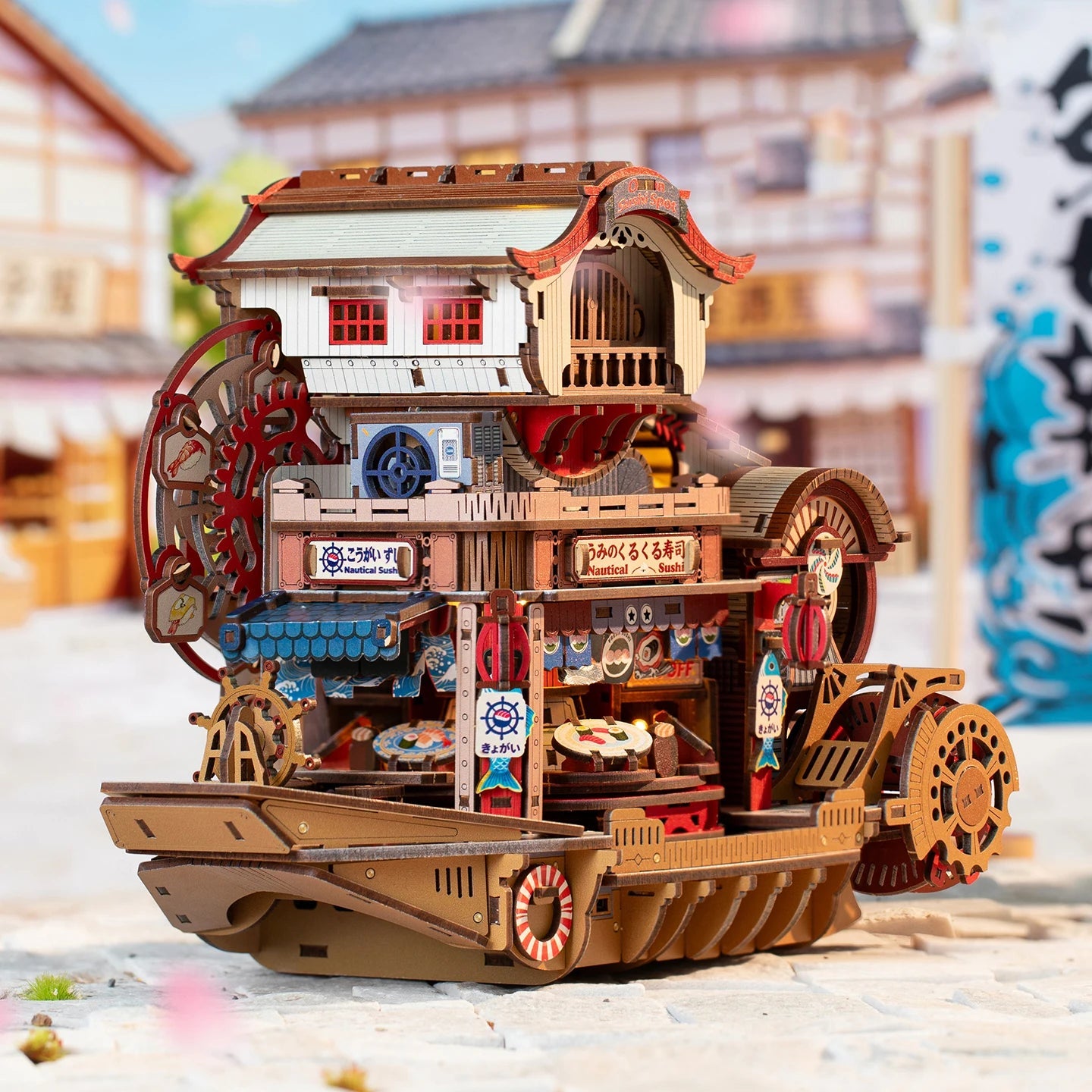 Nautical Sushi – 3D wooden puzzle kit, HiNooki (image 5)