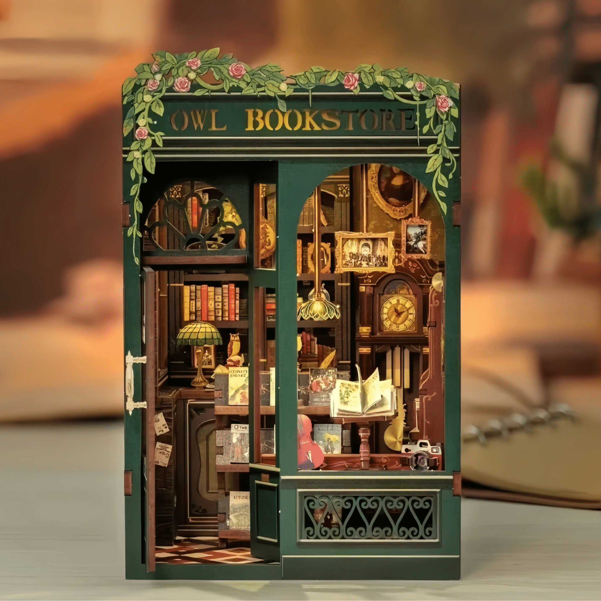 Owl Bookstore – DIY book nook kit, HiNooki (image 1)