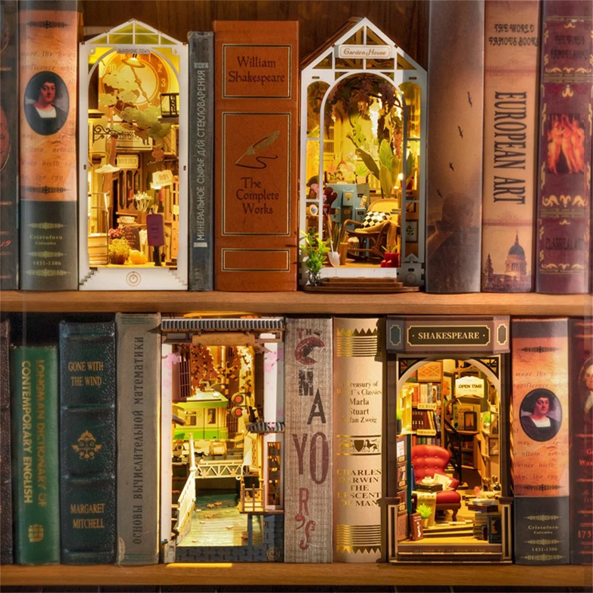Retro Bookstore – DIY book nook kit, HiNooki (image 3)