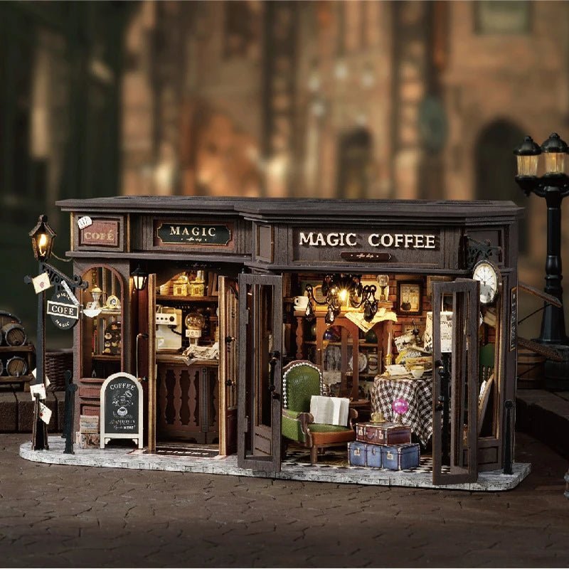 Retro Magic Coffee Shop – DIY miniature house kit, HiNooki (image 3)