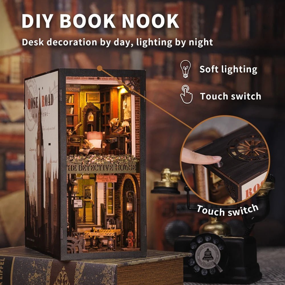 Rose Detective Agency – DIY book nook kit, HiNooki (image 2)