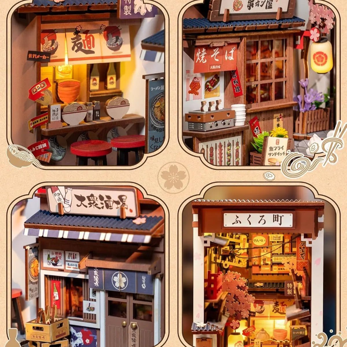 Sakura Izakaya Alley – DIY book nook kit, HiNooki (image 3)