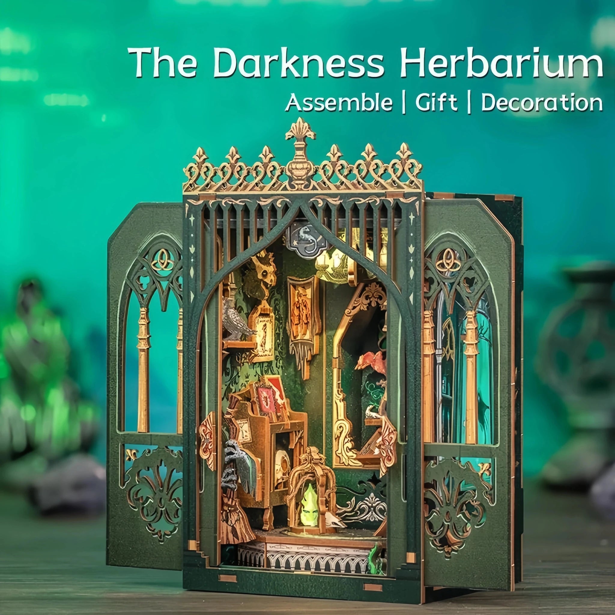 The Darkness Herbarium – DIY book nook kit, HiNooki (image 8)