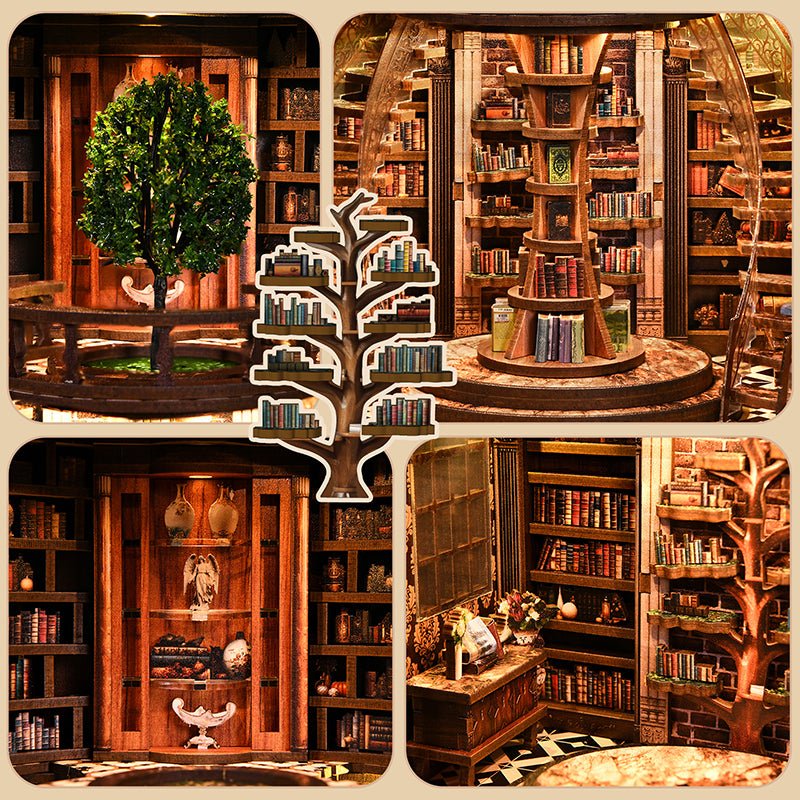 Wisdom Rings Library – DIY book nook kit, HiNooki (image 2)