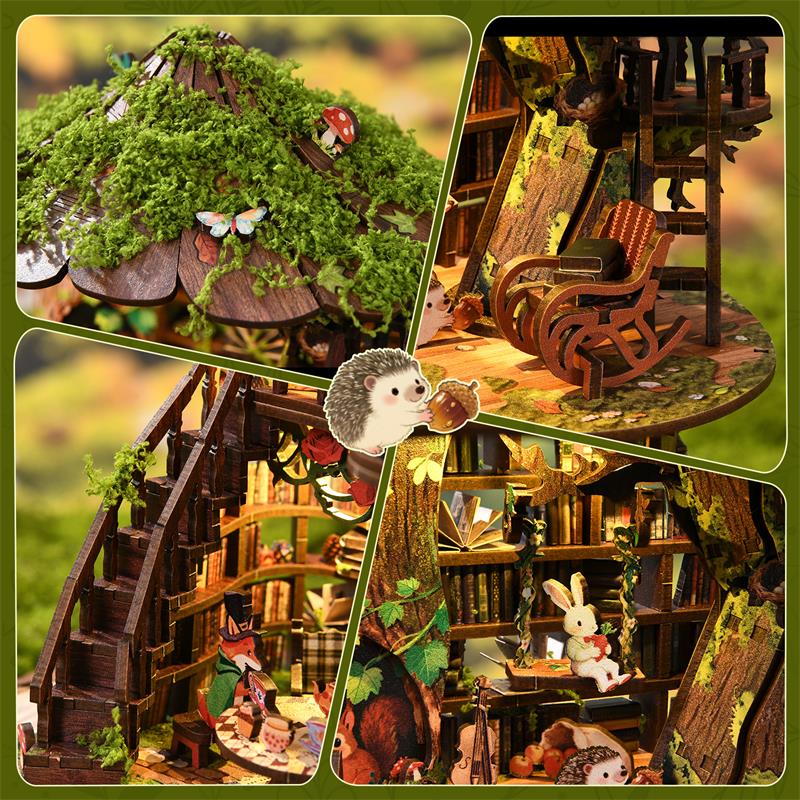 Forest Tea House – DIY book nook kit, HiNooki (image 2)