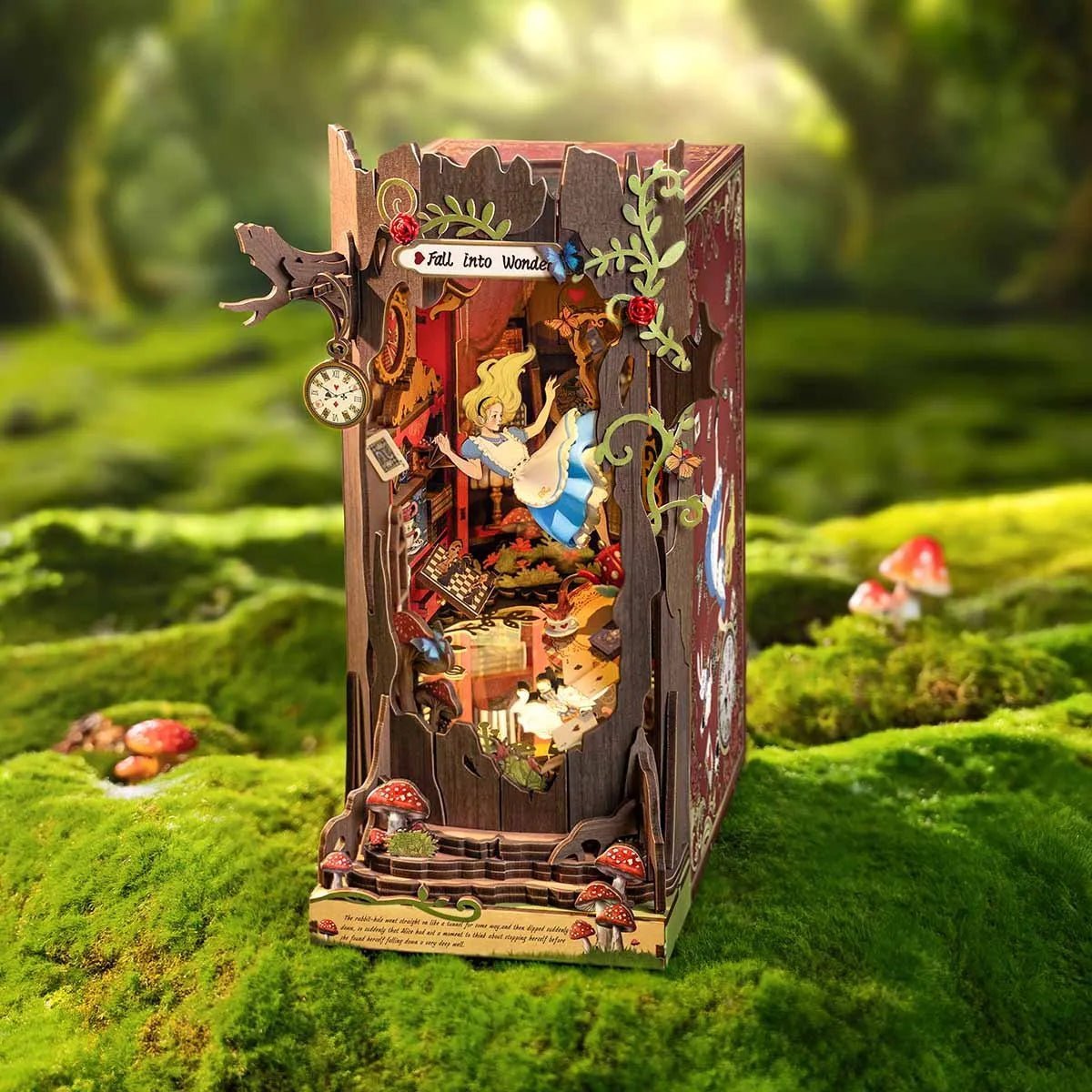 Alice Fall into Wonder – DIY book nook kit, HiNooki (image 1)