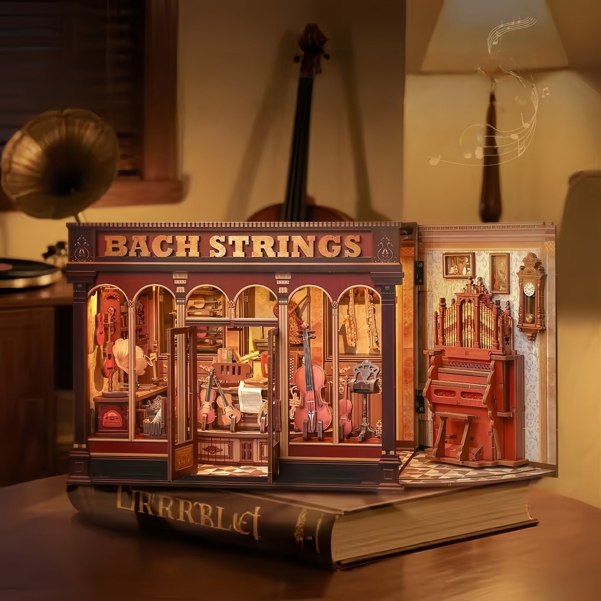 Bach Strings – DIY book nook kit, HiNooki (image 1)