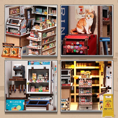 Beika-cho Convenience Store – DIY miniature house kit, HiNooki (image 2)