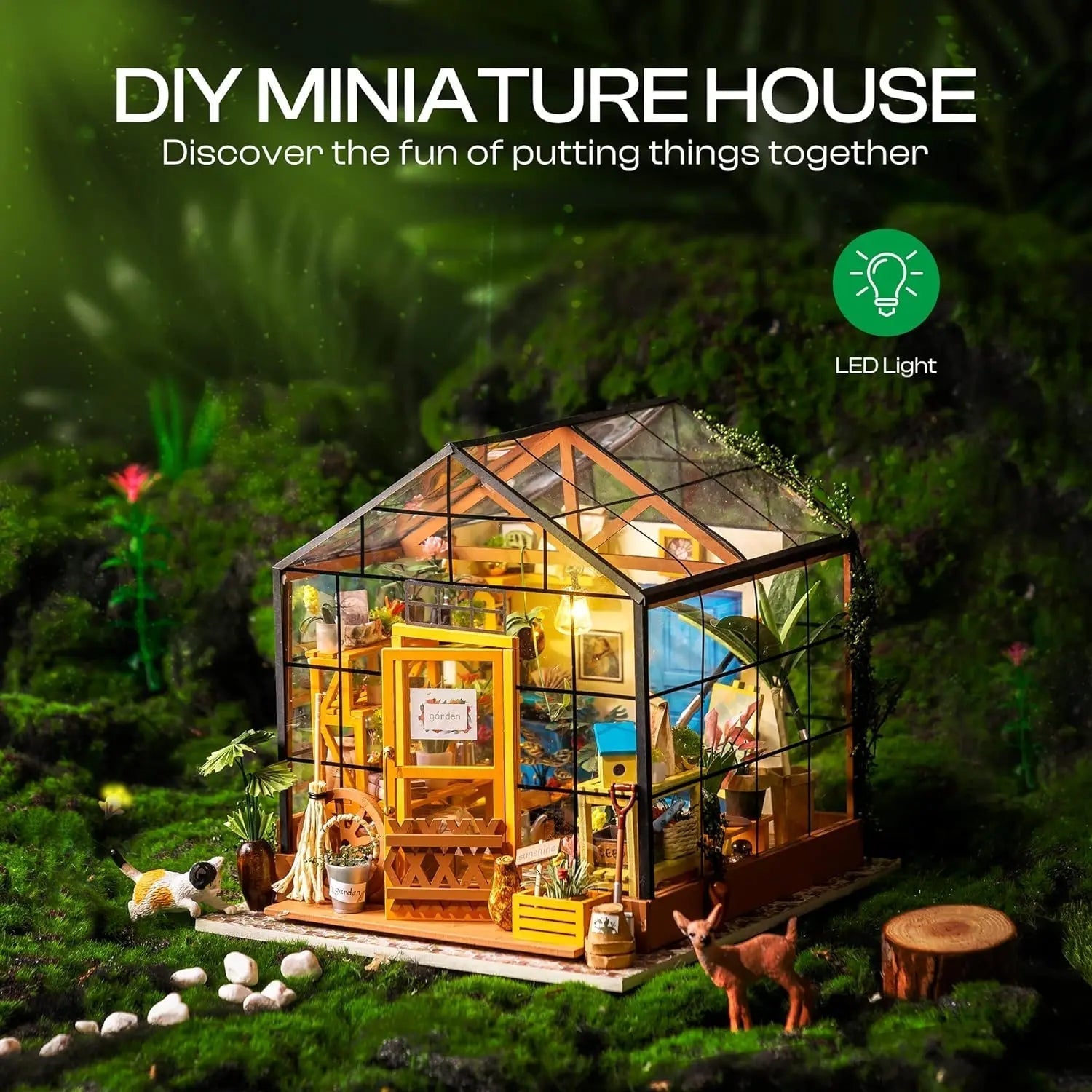 Cathy's Flower House – DIY miniature house kit, HiNooki (image 6)