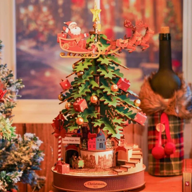 Christmas Melody Tree – 3D wooden puzzle kit, HiNooki (image 4)