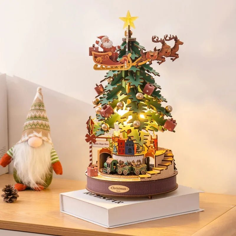 Christmas Melody Tree – 3D wooden puzzle kit, HiNooki (image 2)