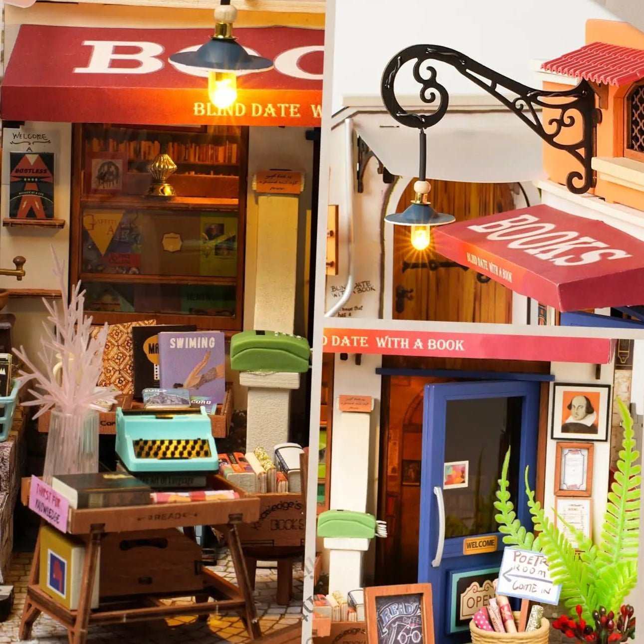 Corner Bookstore – DIY miniature house kit, HiNooki (image 2)