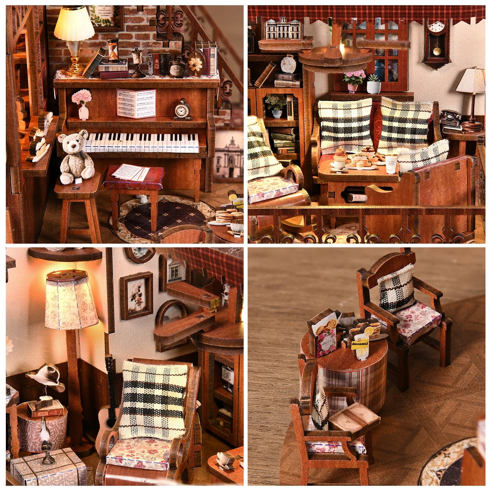Corner Dessert House – DIY miniature house kit, HiNooki (image 2)