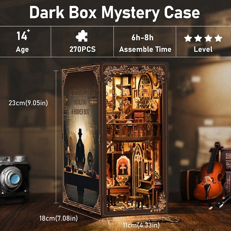 Dark Box Mystery Case – DIY book nook kit, HiNooki (image 3)