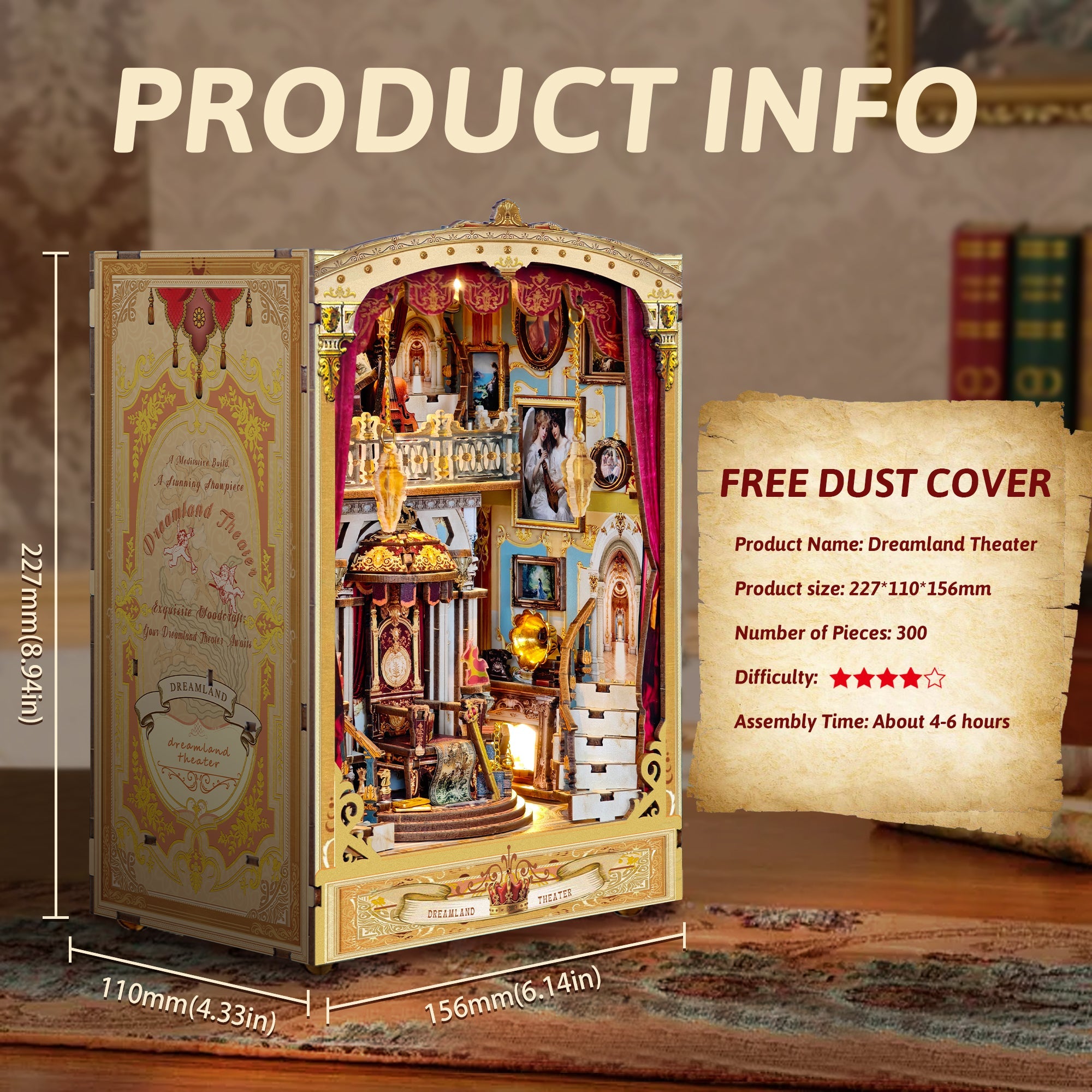 Dreamland Theater – DIY book nook kit, HiNooki (image 3)