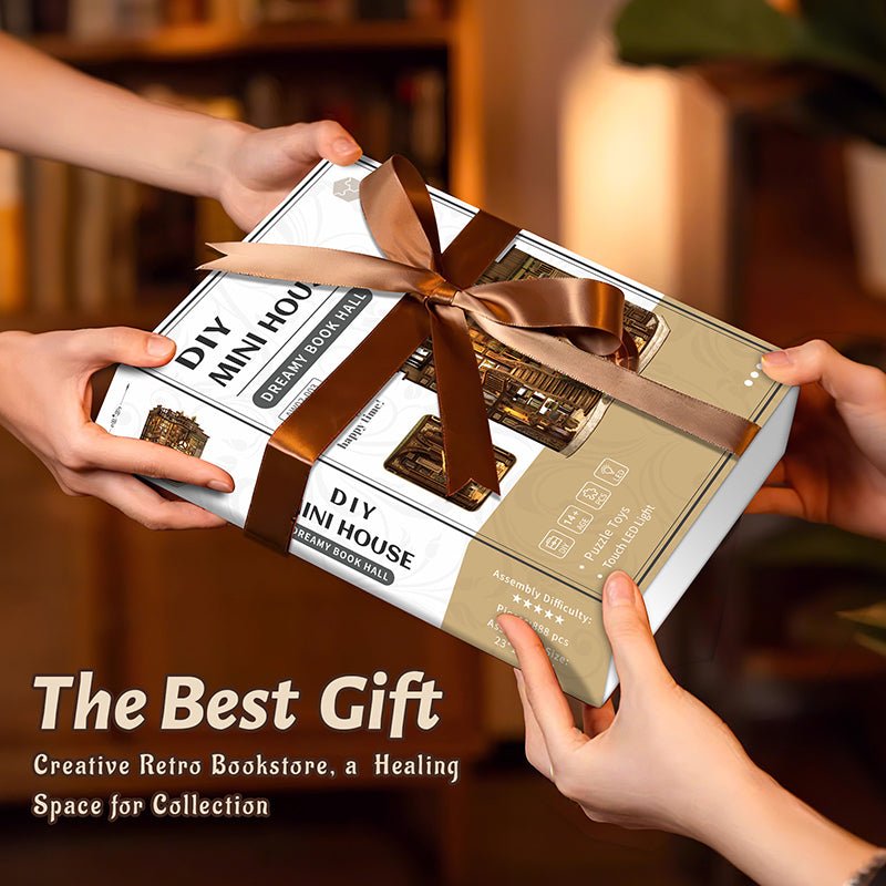 Dreamy Book Hall – DIY miniature house kit, HiNooki (image 6)