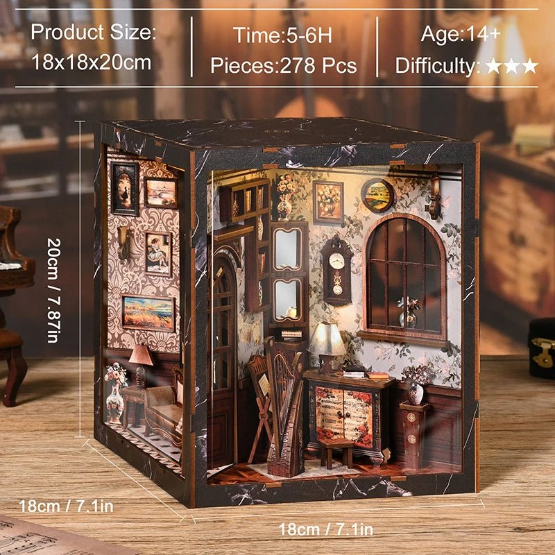 HiNooki - European Melody Musical Instrument BoxBook Nook