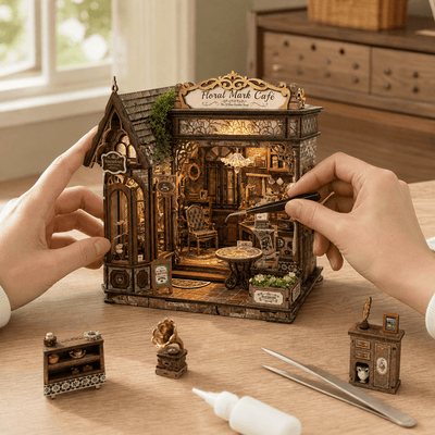 HiNooki - Floral Mark CaféDIY Miniature House