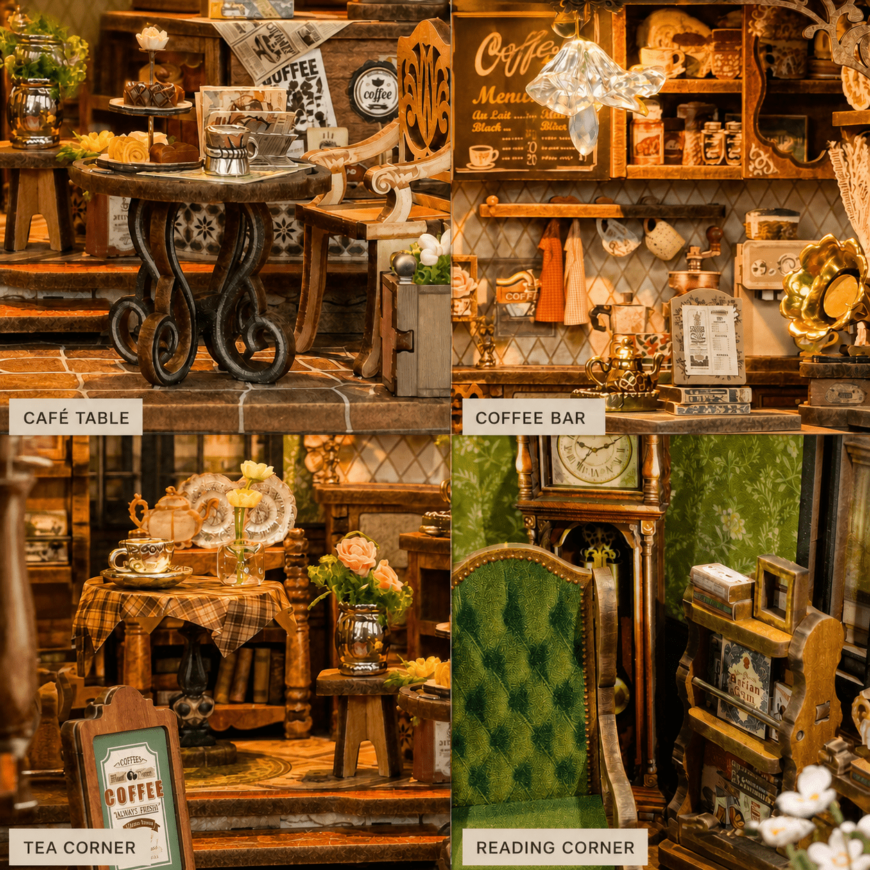 HiNooki - Floral Mark CaféDIY Miniature House