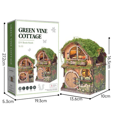 Green Vine Cottage – DIY book nook kit, HiNooki (image 7)