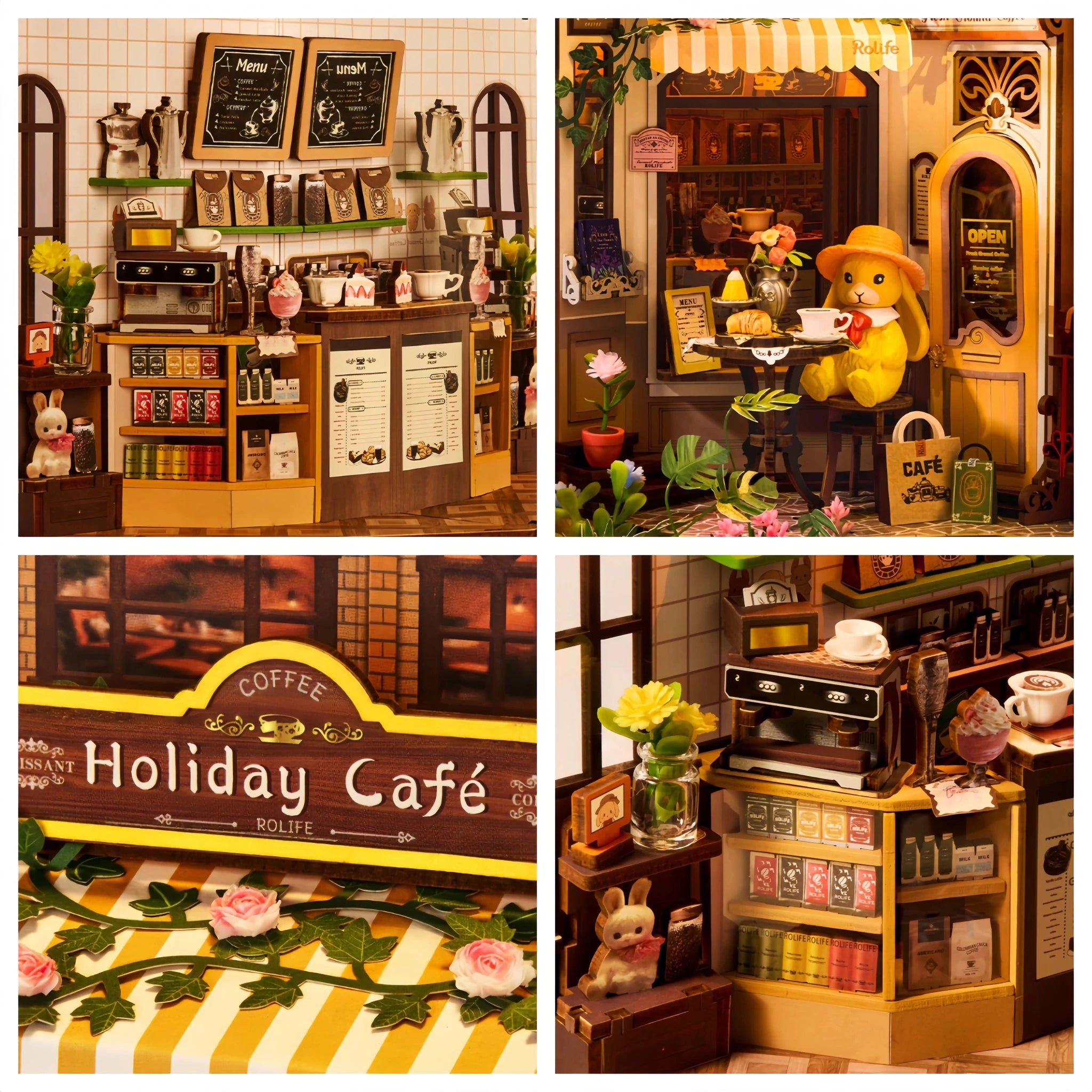 Holiday Cafe – DIY book nook kit, HiNooki (image 2)