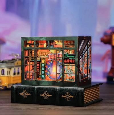 Hong Kong Neon Night – DIY book nook kit, HiNooki (image 1)