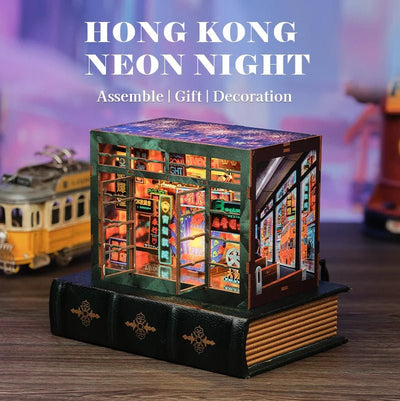 Hong Kong Neon Night – DIY book nook kit, HiNooki (image 3)