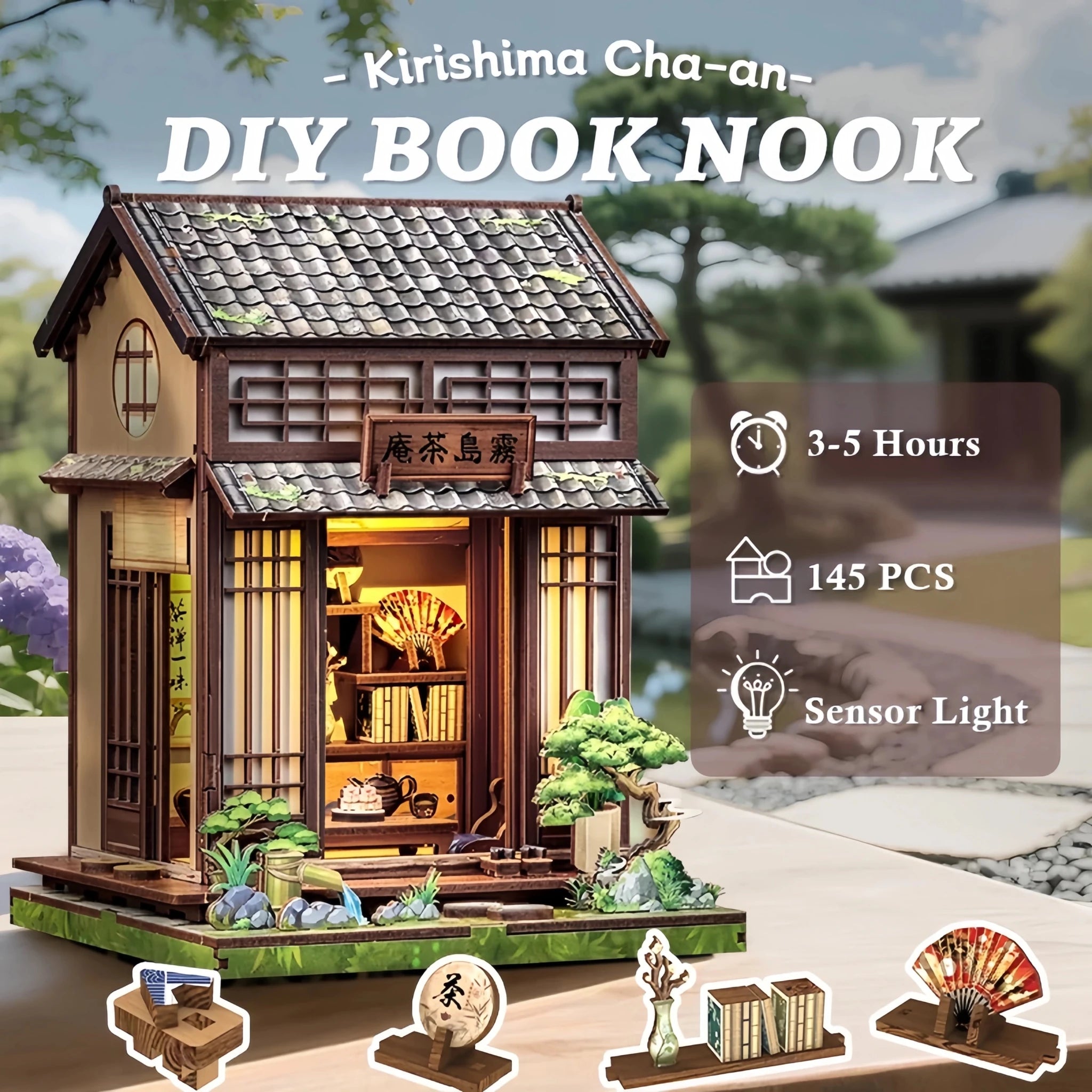 Kirishima Teahouse – DIY book nook kit, HiNooki (image 3)