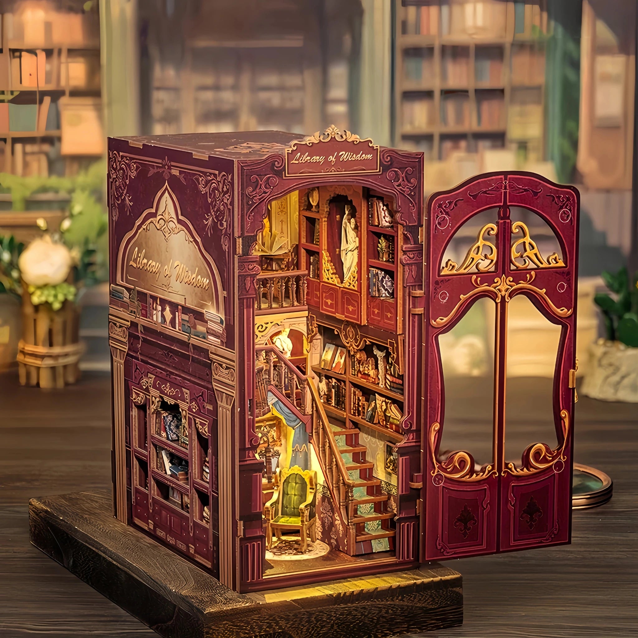 Library of Wisdom – DIY book nook kit, HiNooki (image 1)