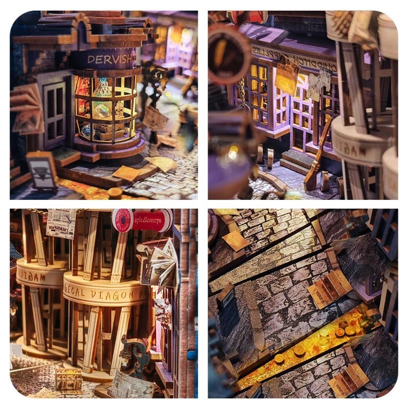 Magic Night Alley – DIY book nook kit, HiNooki (image 2)