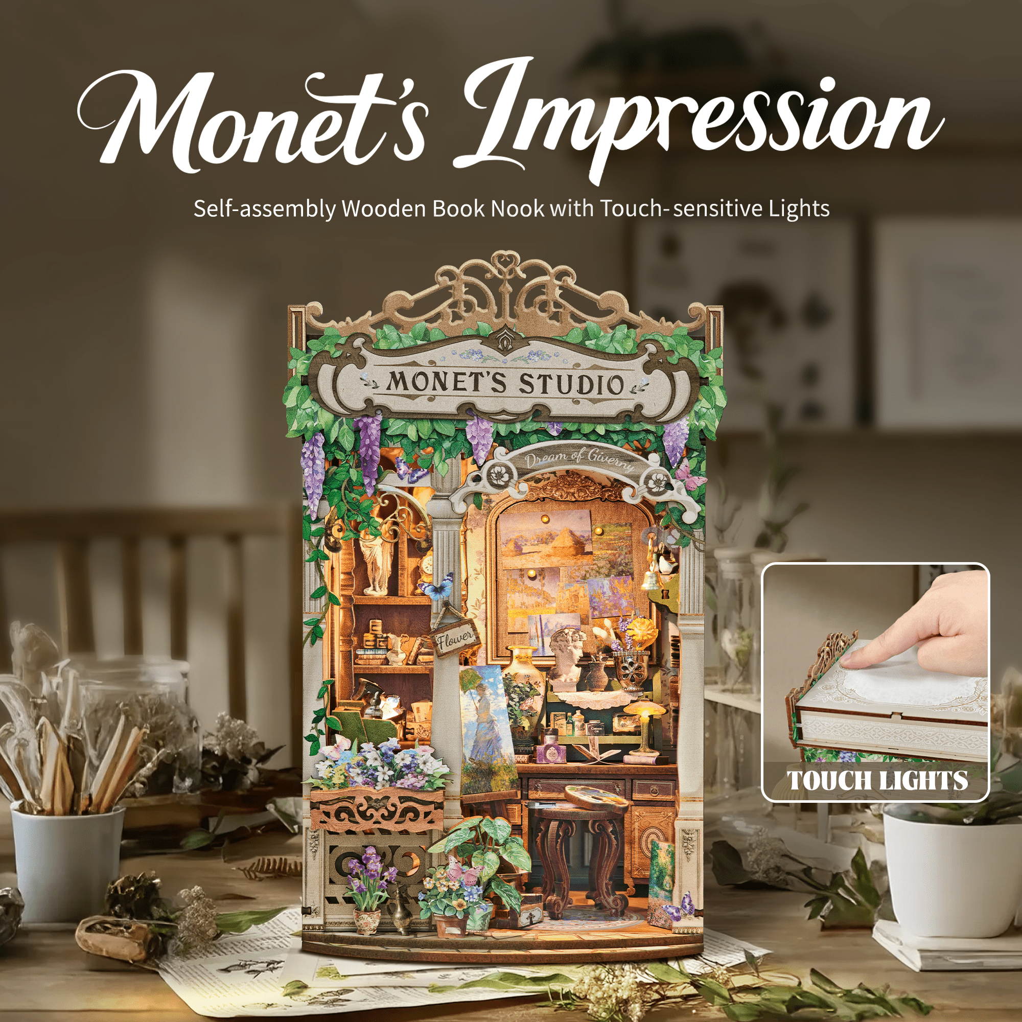 Monet's Impression – DIY book nook kit, HiNooki (image 1)