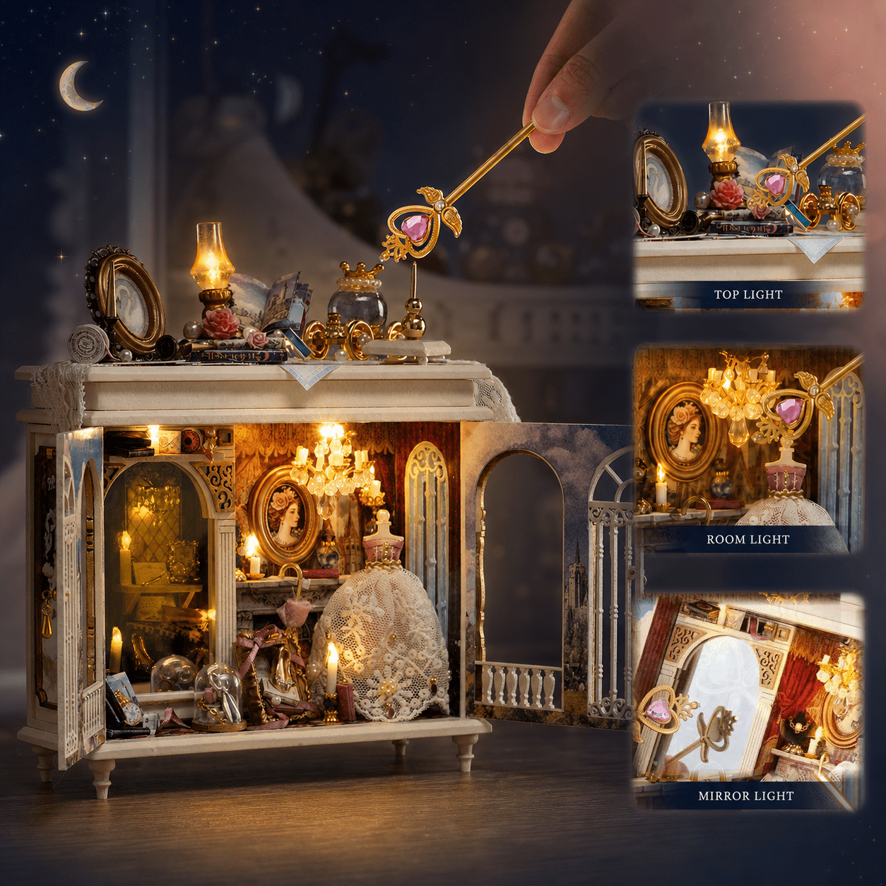 HiNooki - Moonlit Dreamy Mirror3D Wooden Puzzles