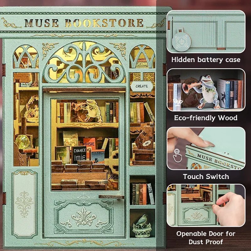Muse Bookstore – DIY book nook kit, HiNooki (image 3)