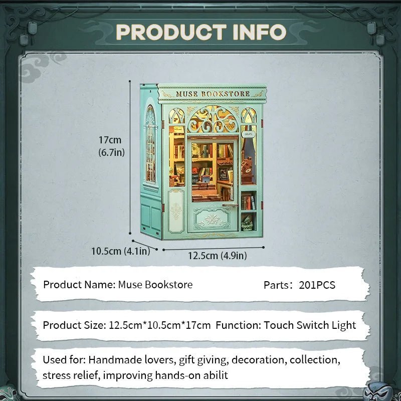 Muse Bookstore – DIY book nook kit, HiNooki (image 6)