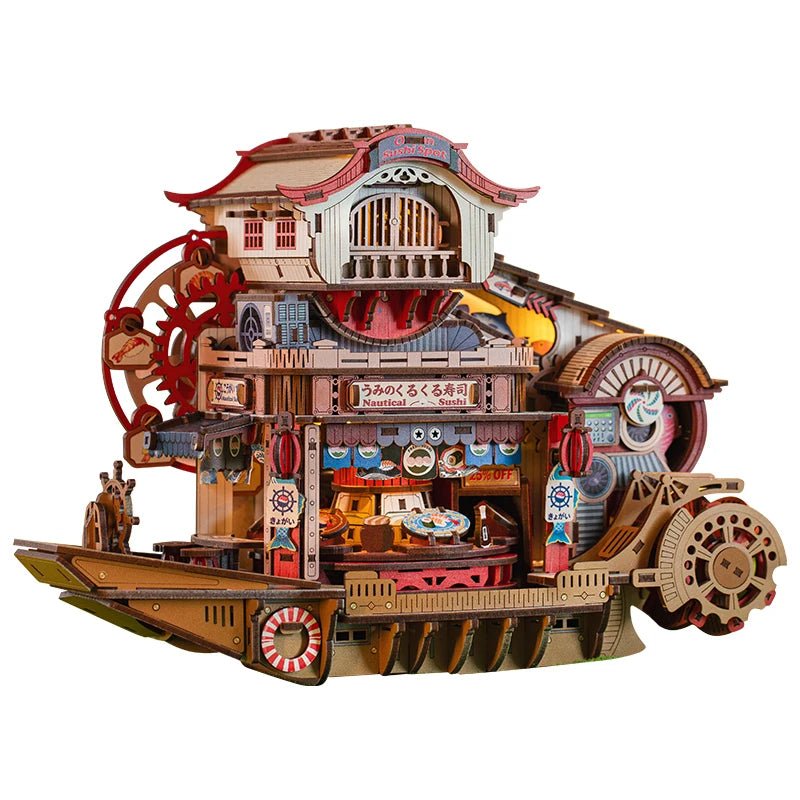 Nautical Sushi – 3D wooden puzzle kit, HiNooki (image 7)
