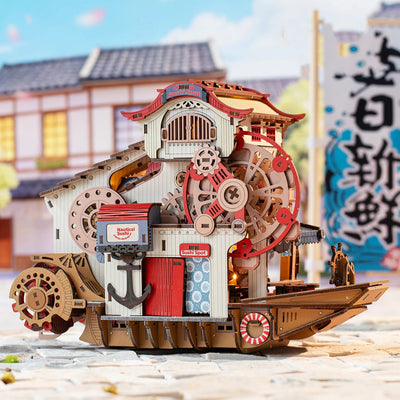 Nautical Sushi – 3D wooden puzzle kit, HiNooki (image 3)